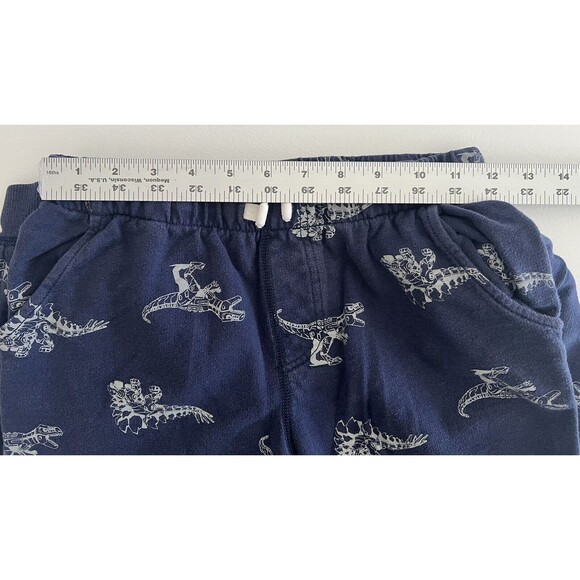 Carter's Kid Boys Navy Blue Sweat Pants Size 10/12 Drawstring Pockets Dinosuars - Picture 5 of 5